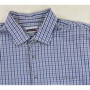Van Heusen Flex Collar Plaid Classic Button down long sleeve 2XL 18 1/2  36/37